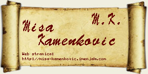 Miša Kamenković vizit kartica